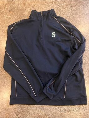 Seattle Mariners Cutter & Buck Men's Navy Performance Quarter zip - XL